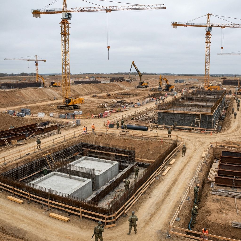 Military installation construction project with quality control and engineering services